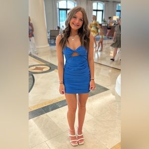 Hello Molly “Only Invites Blue Dress” NWT. Size XS